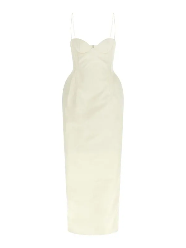 Magda Butrym Robe Au Genou - Blanc - Blanc - Femme | 249725CREAM