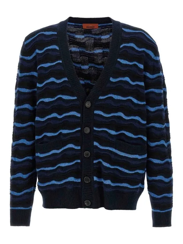 Missoni Cardigan - Bleu - Bleu - Homme | US25WM0LBK01DBS72ML