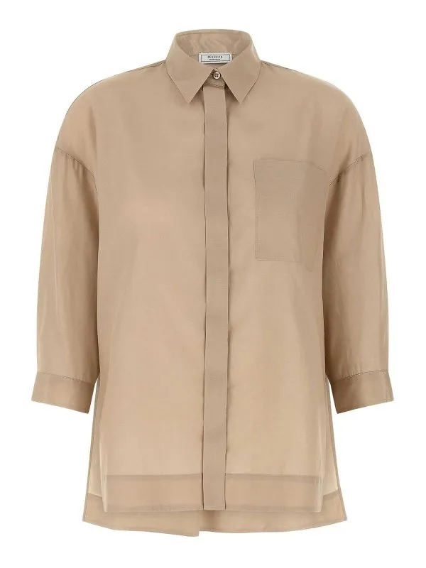 Peserico Chemise - Beige - Beige - Femme | A0612907289047