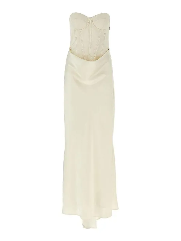 Rotate Birger Christensen Robe Au Genou - Blanc | 112129857857