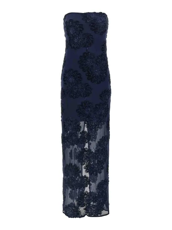 Rotate Birger Christensen Maxi Robe - Bleu - Bleu | 114216340340
