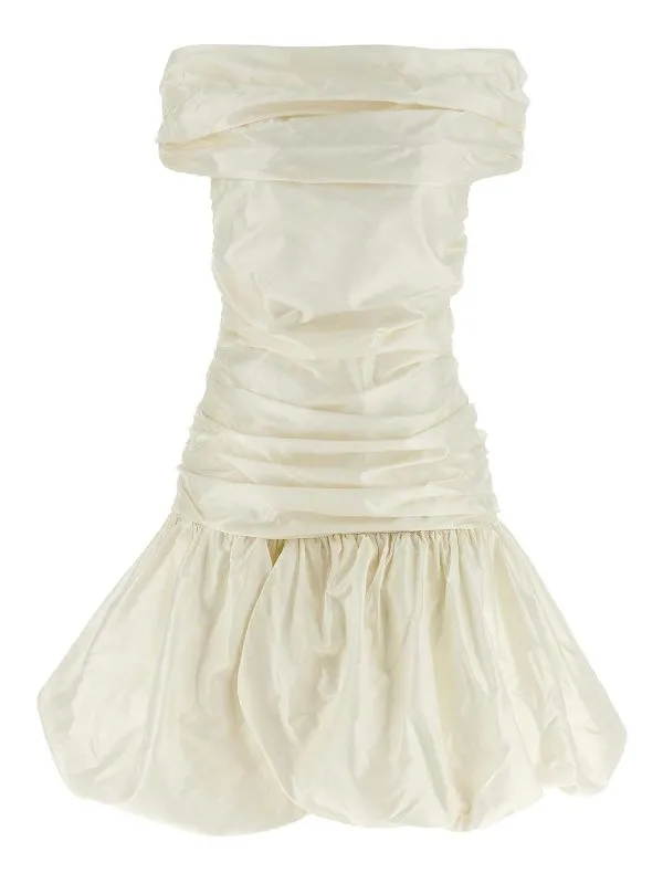 Rotate Birger Christensen Robe Au Genou - Blanc | 114678857857