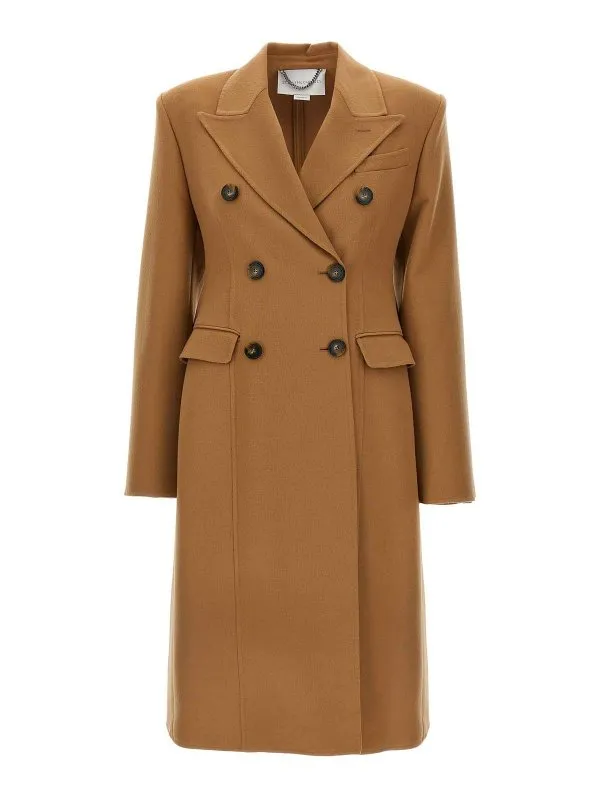 Stella Mccartney Manteau Court - Beige - Beige | 660127SPB052745