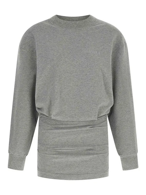 The Attico Robe Courte - Gris - Gris - Femme | 251WCA00393183