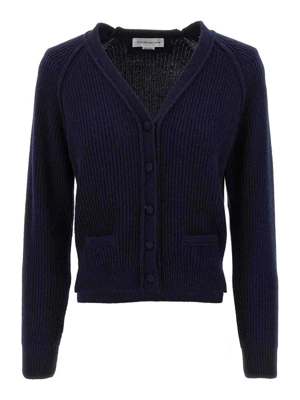 Victoria Beckham Cardigan - Bleu - Bleu | 1325KJU006422ANAVY
