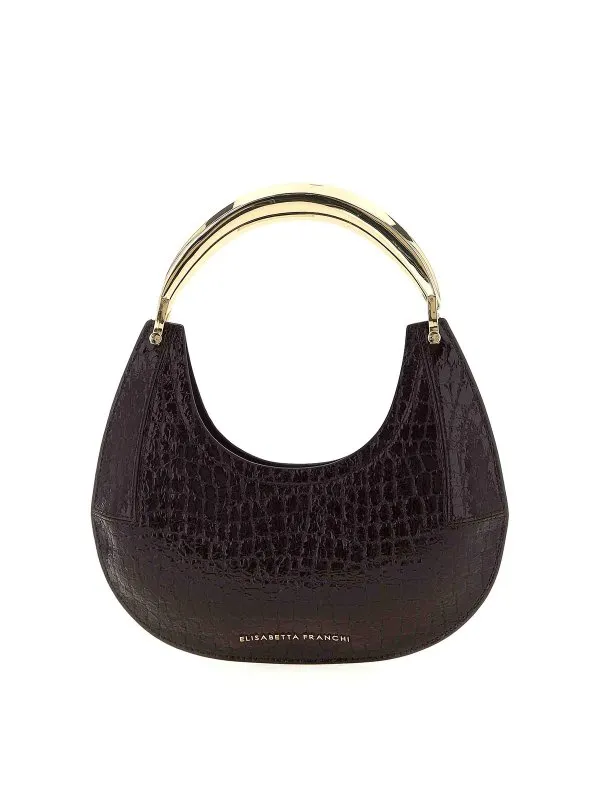 Elisabetta Franchi Sac Porté Épaule - Marron | BS29A56E2EA4