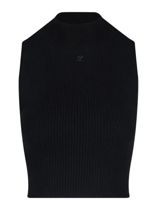 Courreges Top - Noir - Noir - Femme | 225MTO402FI00499999