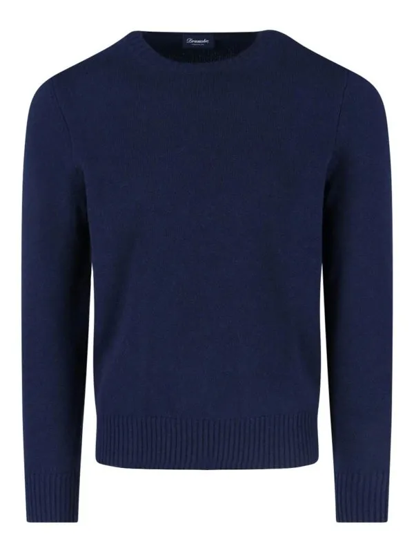 Drumohr Pull Col Bateau - Bleu - Bleu - Homme | D7K103L797