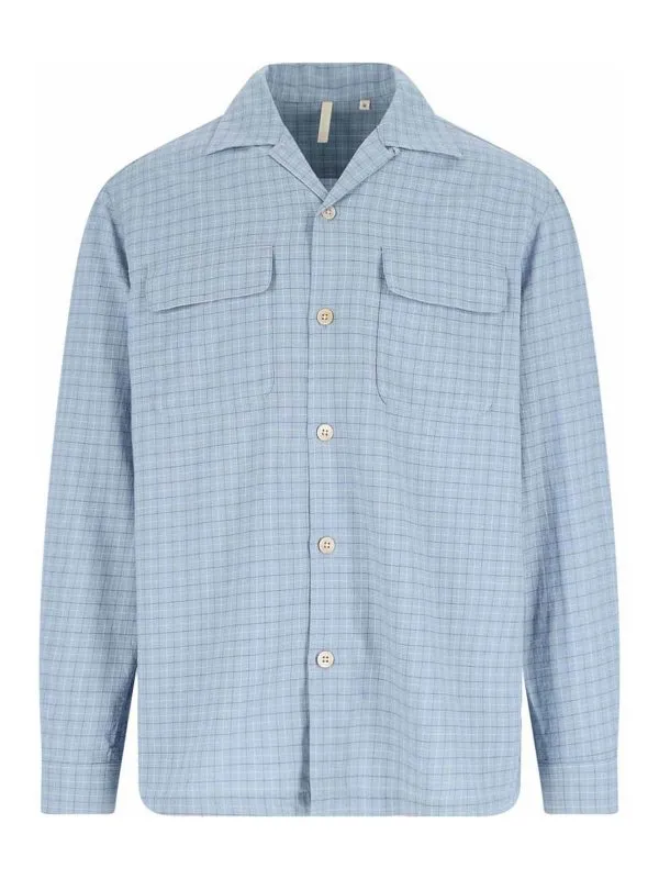 Sunflower Chemise - Bleu - Bleu - Homme | 1262BLUECHECK