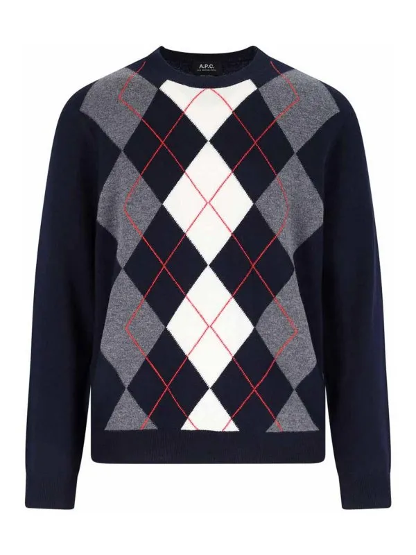 A.P.C. Pull Col Bateau - Bleu - Bleu - Homme | WVBDRH23419IAK