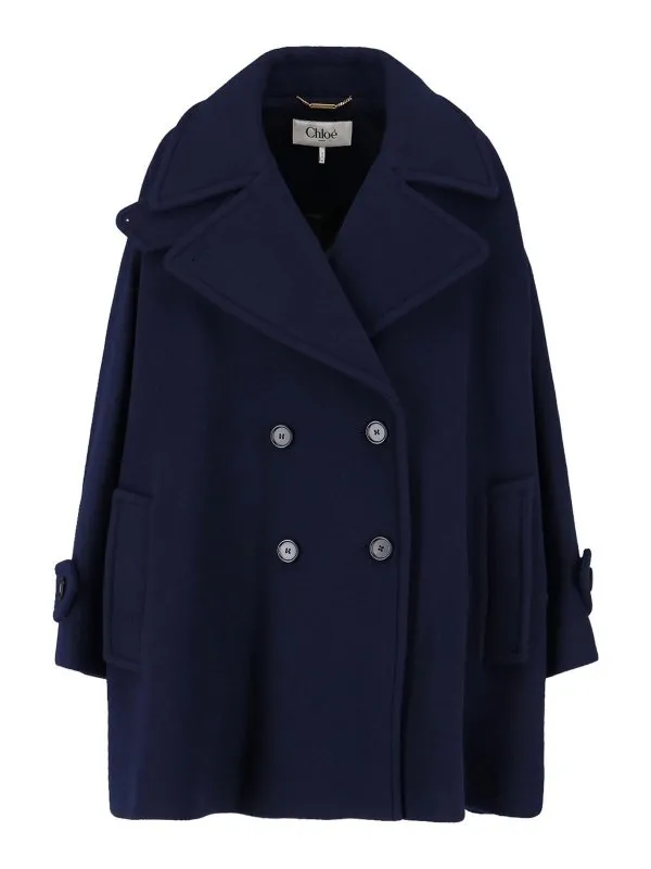 Chloe' Manteau Court - Bleu - Bleu - Femme | 25AMA2695248B