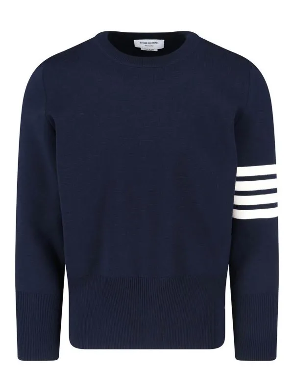 Thom Browne Pull Col Bateau - Bleu - Bleu - Homme | MKA189A00014415