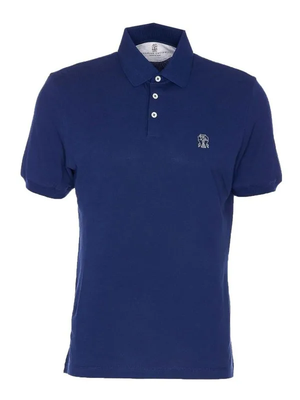 Brunello Cucinelli Polo - Bleu - Bleu - Homme | ME8548770CFL46