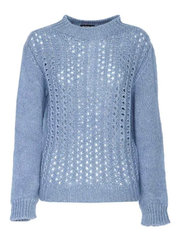 Dondup Pull Col Roulé - Bleu - Bleu - Femme | DT403M00990D002806