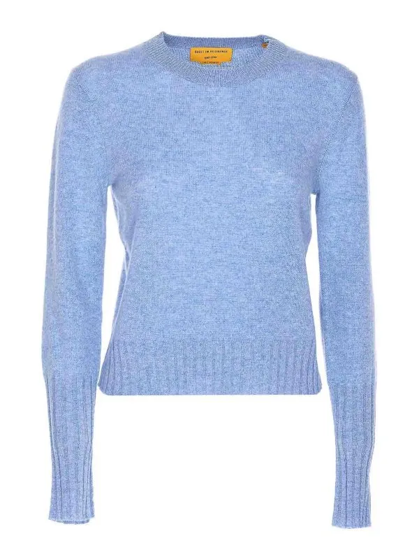 Guest in Residence Pull Col Rond - Bleu - Bleu | W12710JLHBL