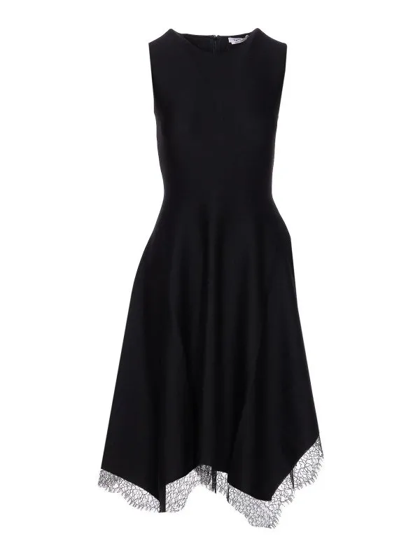 Alexander Mcqueen Robe Au Genou - Noir - Noir | 839750Q1BEG1010