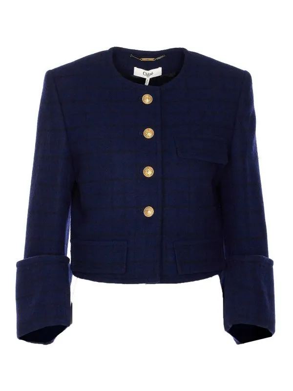 Chloe' Veste Casual - Bleu - Bleu - Femme | 25AVE1209648G