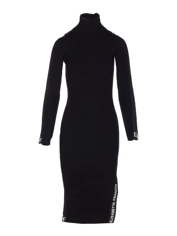 Elisabetta Franchi Robe Au Genou - Noir - Noir | AM03S56E2EF3