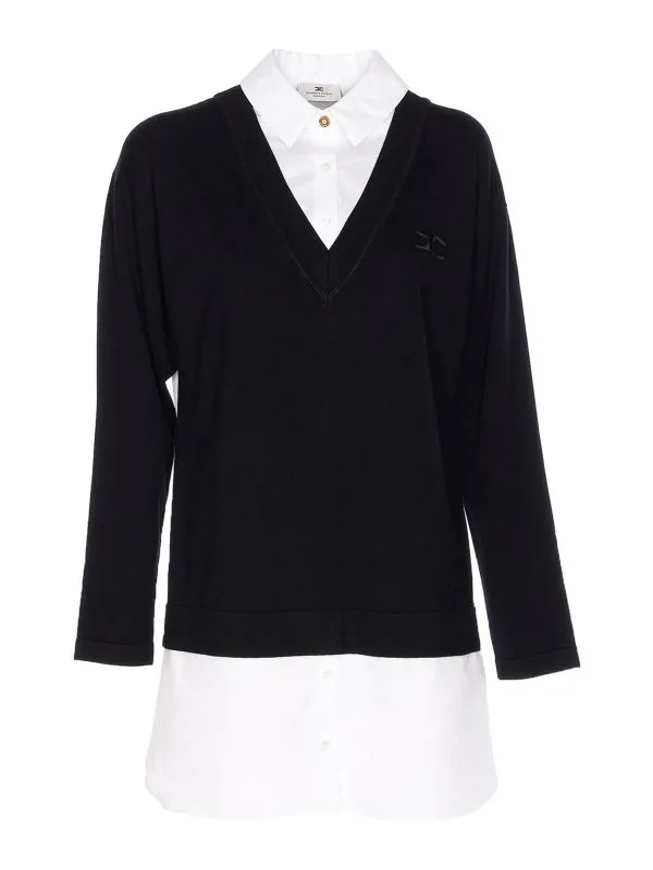 Elisabetta Franchi Robe Courte - Noir - Noir - Femme | AM09T56E2222