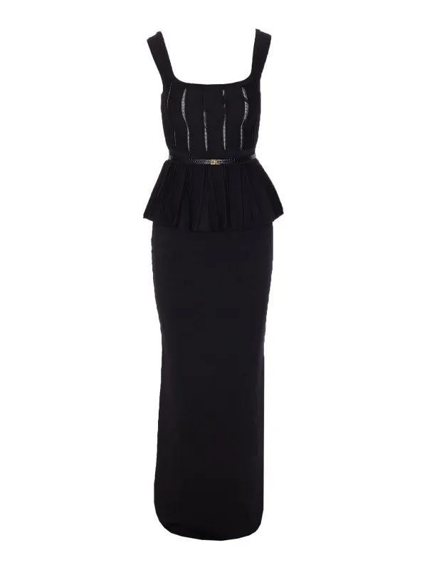 Elisabetta Franchi Maxi Robe - Noir - Noir - Femme | AM69S56E2110