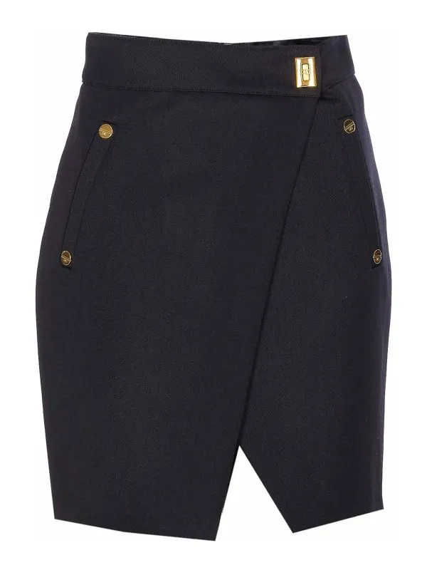 Elisabetta Franchi Jupe Midi - Noir - Noir - Femme | GO12656E2110