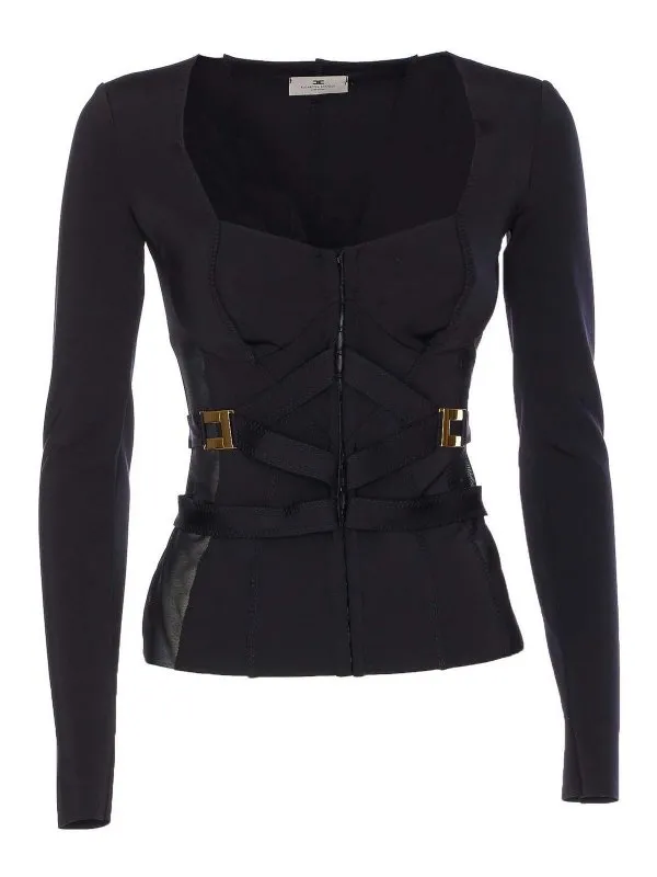 Elisabetta Franchi Veste Casual - Noir - Noir | GI16056E2110