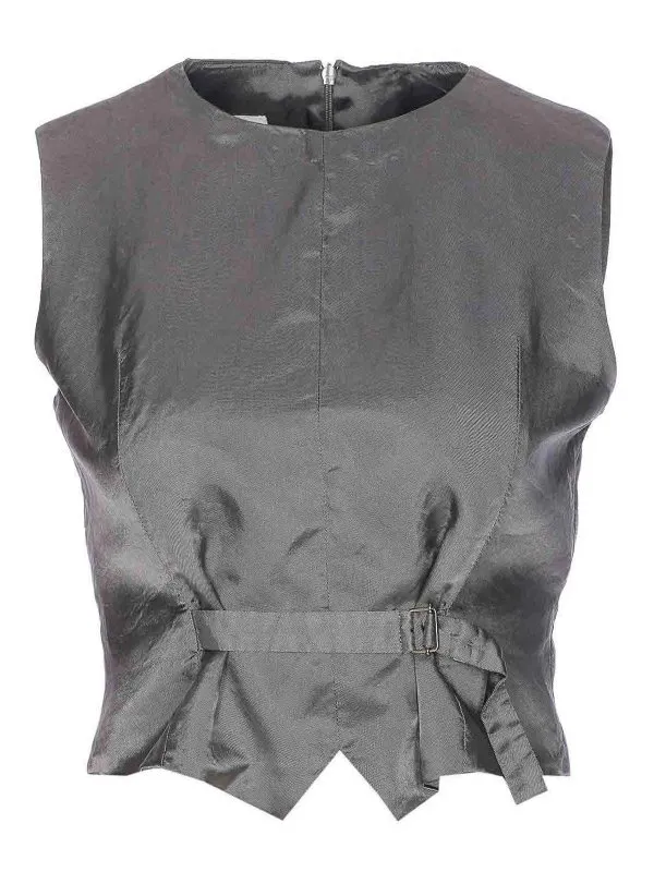 MM6 Maison Margiela Top - Gris - Gris - Femme | S52FB0096S41355860