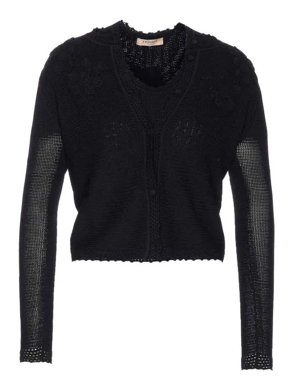 Twinset Cardigan - Noir - Noir - Femme | 252TP317400006