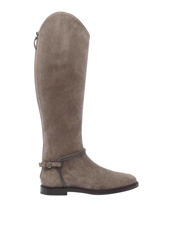 Brunello Cucinelli Bottes - Gris - Gris - Femme | MZSFC3118C8769