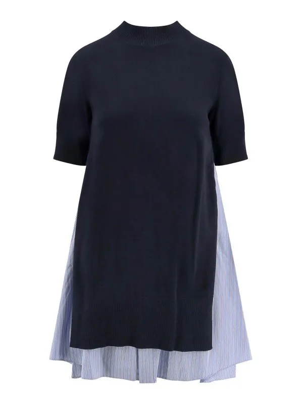 Sacai Jupe Midi - Bleu - Bleu - Femme | 2508010250 | thebs.com