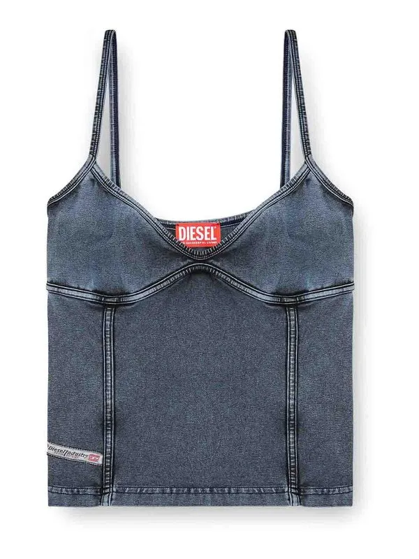 Diesel Top - Denim - Denim - Femme | A183610KIBY01A | thebs.com