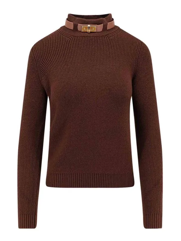 Elisabetta Franchi Pull Col Bateau - Camel - Camel | MK05S56E2EA3