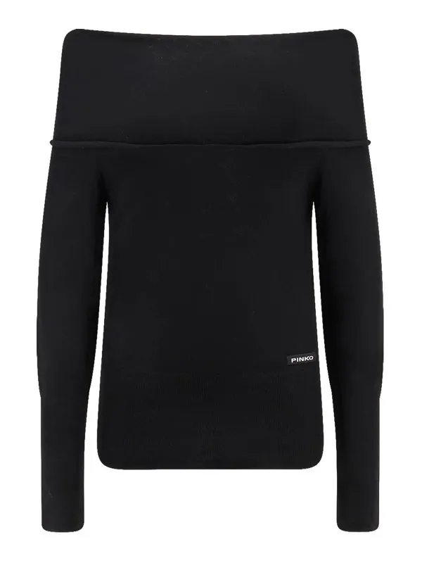 Pinko Pull Col Bateau - Noir - Noir - Femme | 105416A2PUZ99