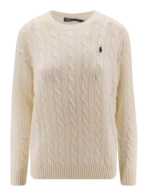 Polo Ralph Lauren Pull Col Bateau - Crème - Crème | 211972115004