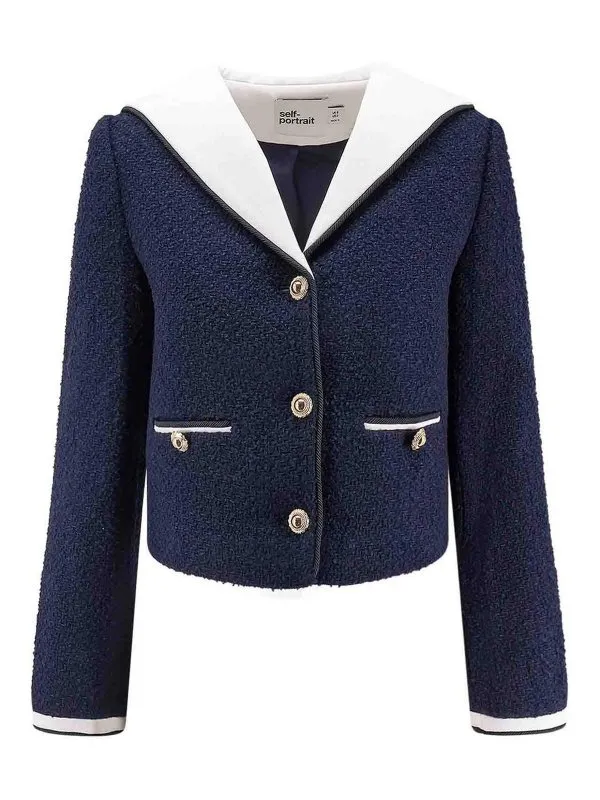 Self Portrait Blazer - Bleu - Bleu - Femme | PF25034JBLBLUE