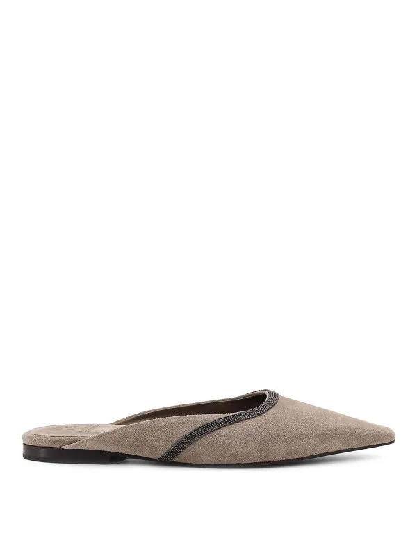 Brunello Cucinelli Mules - Gris - Gris - Femme | MZSFC3000PC5859