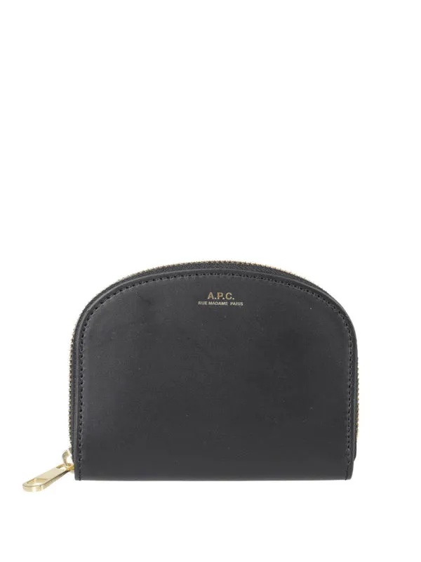A.P.C. Portefeuilles - Demi-Lune - Noir - Femme | PXAWVF63219LZZ