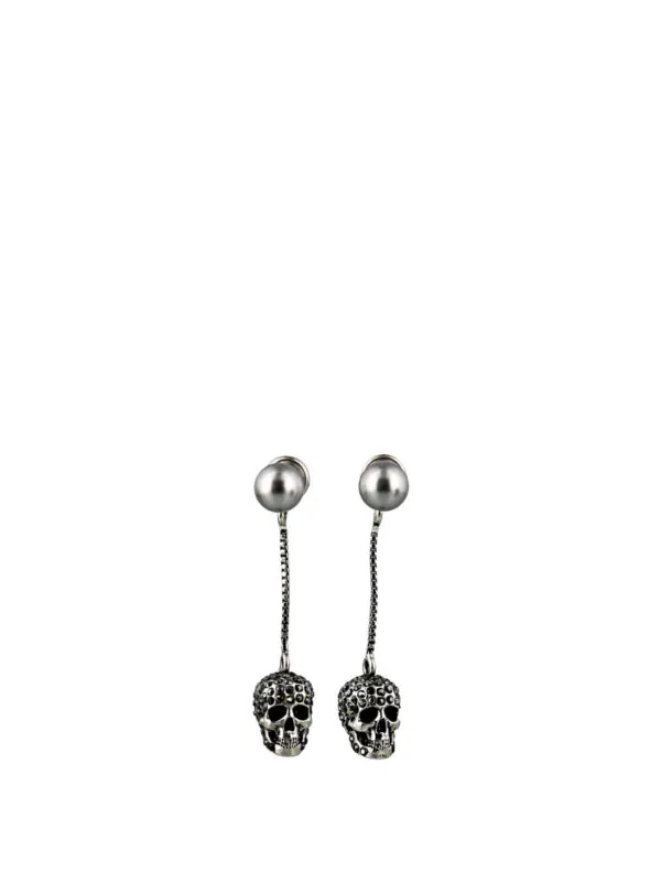 Alexander Mcqueen Boucles D'Oreilles - Pave Skull | 582698J160Y1338