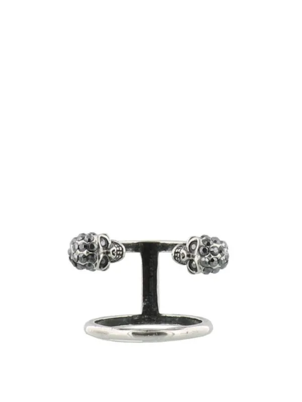 Alexander Mcqueen Bague - Twin Skull - Argenté | 553656J160Y1177