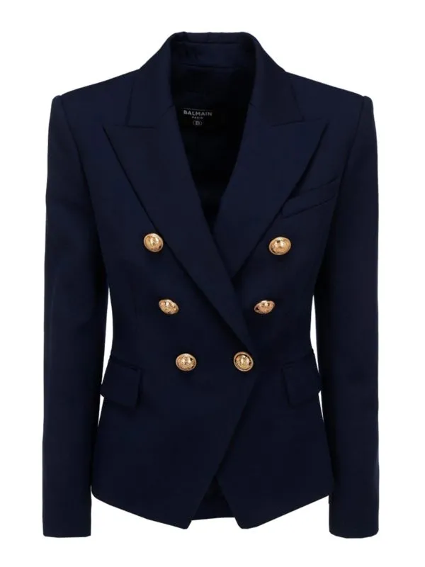 Balmain Blazer - Bleu Foncé - Bleu Foncé - Femme | VF17110167L6UC