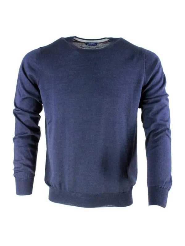 Barba Pull Col Rond - Bleu - Bleu - Homme | 5756713190598