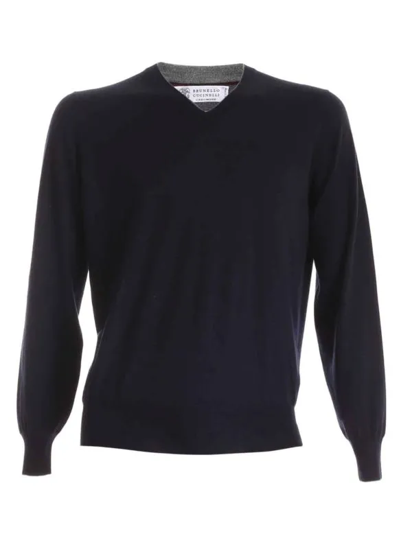 Brunello Cucinelli Tricot - Bleu - Bleu - Homme | M2300162CW425