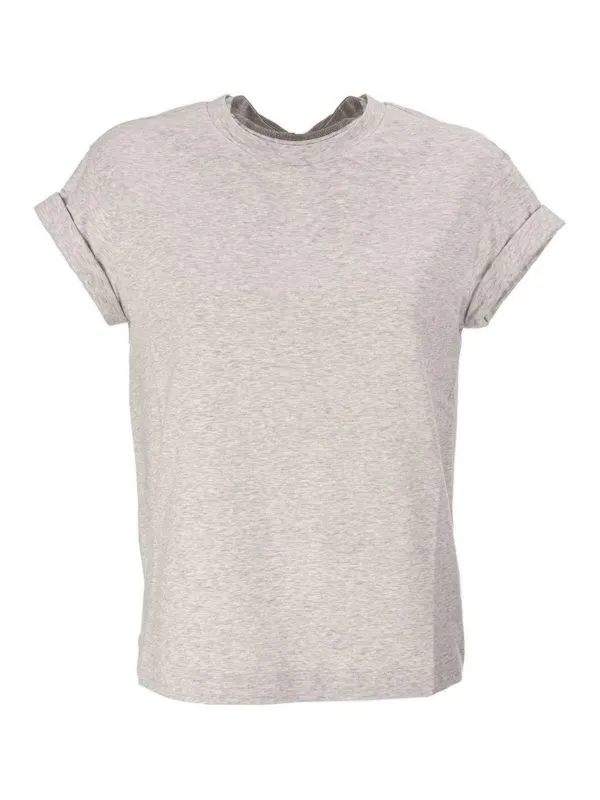 Brunello Cucinelli T-Shirt - Gris - Gris - Femme | M0T18BD200C8003
