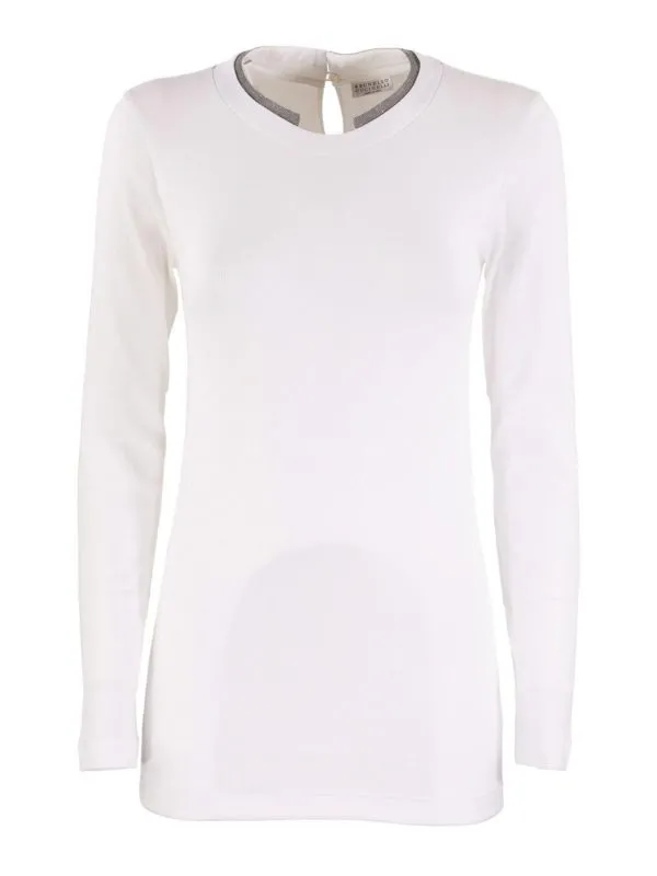 Brunello Cucinelli T-Shirt - Blanc - Blanc - Femme | M0TC8BI410C159