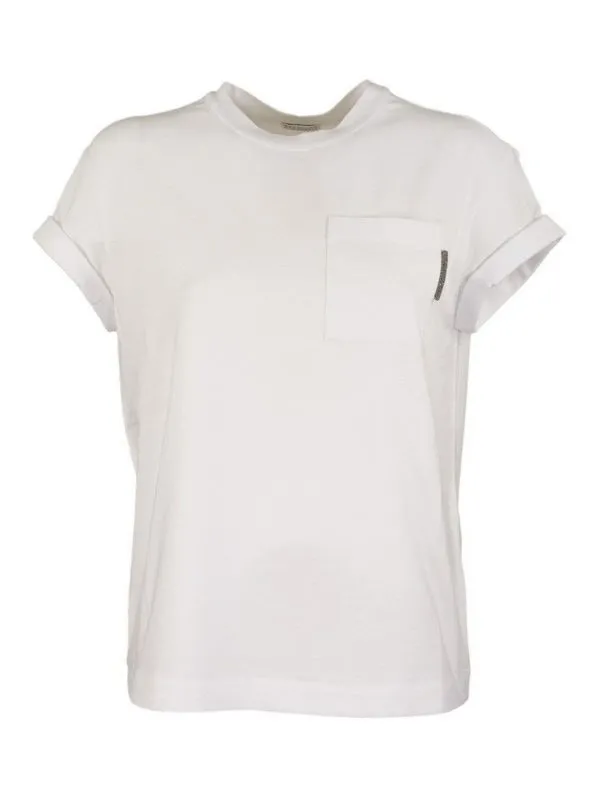 Brunello Cucinelli T-Shirt - Blanc - Blanc - Femme | M0T18BB300C159