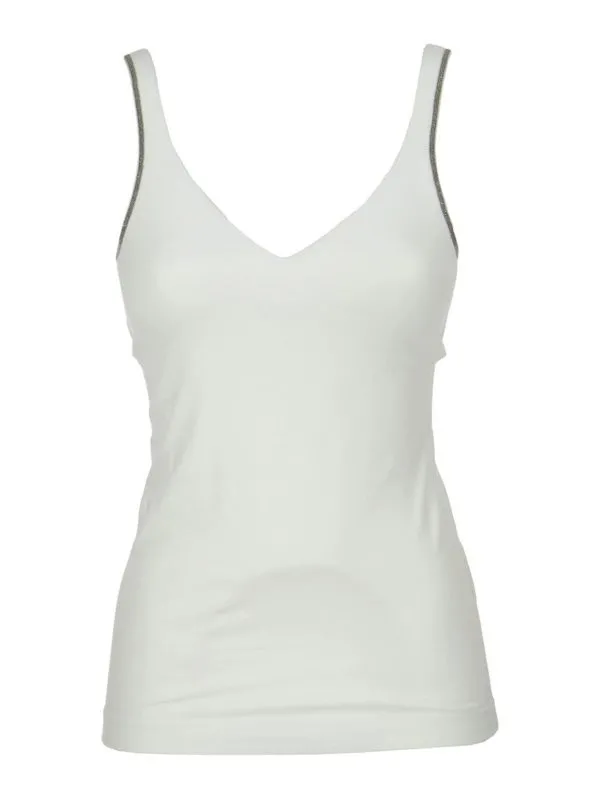Brunello Cucinelli Top - Blanc - Blanc - Femme | M0T18BA702C159