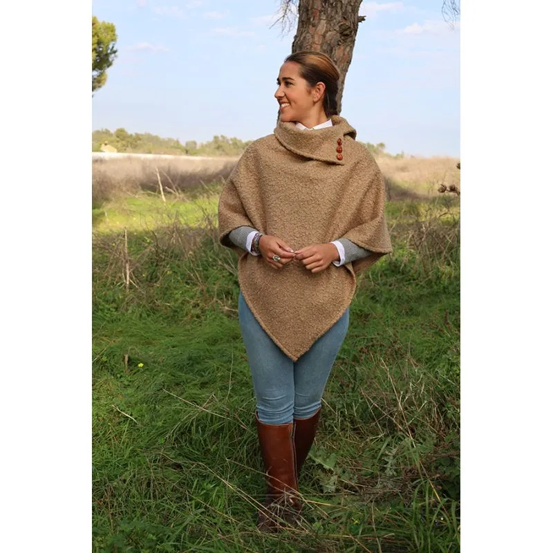 Poncho Toffee Beige