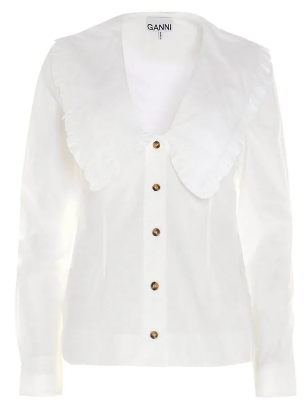 Ganni Chemise - Blanc - Blanc - Femme | F5778151 | thebs.com