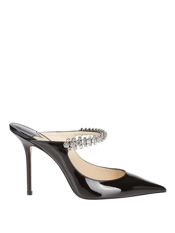 Jimmy Choo Mules - Bing 100 - Noir - Femme | BING100PATBLACK