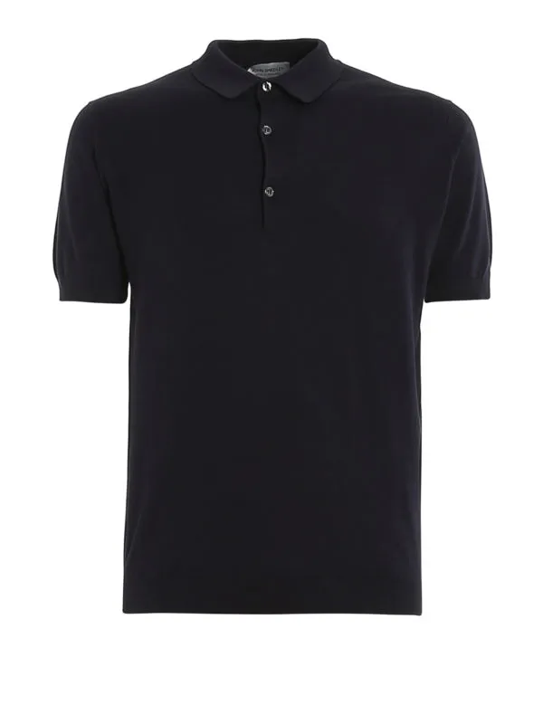 John Smedley Polo - Adrian - Bleu Foncé - Homme | ADRIANNAVY